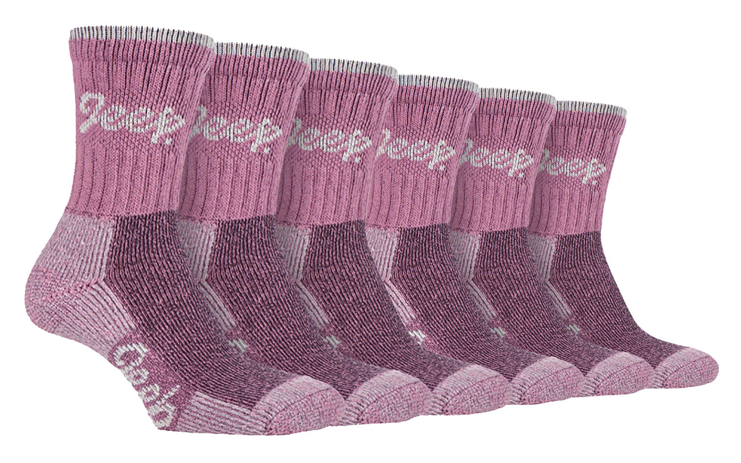 6 Pair Ladies Cotton Breathable Hiking Socks