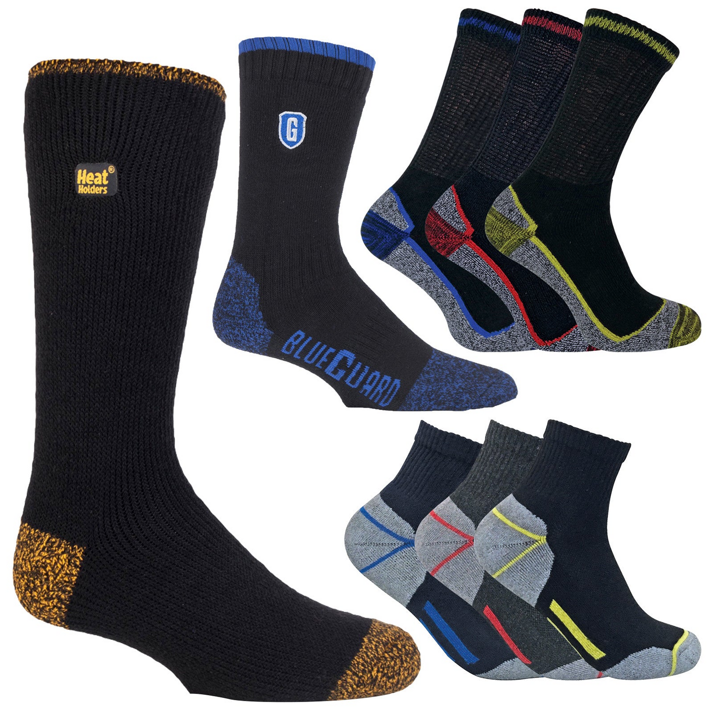 8 Pair Mens Work Socks Bundle