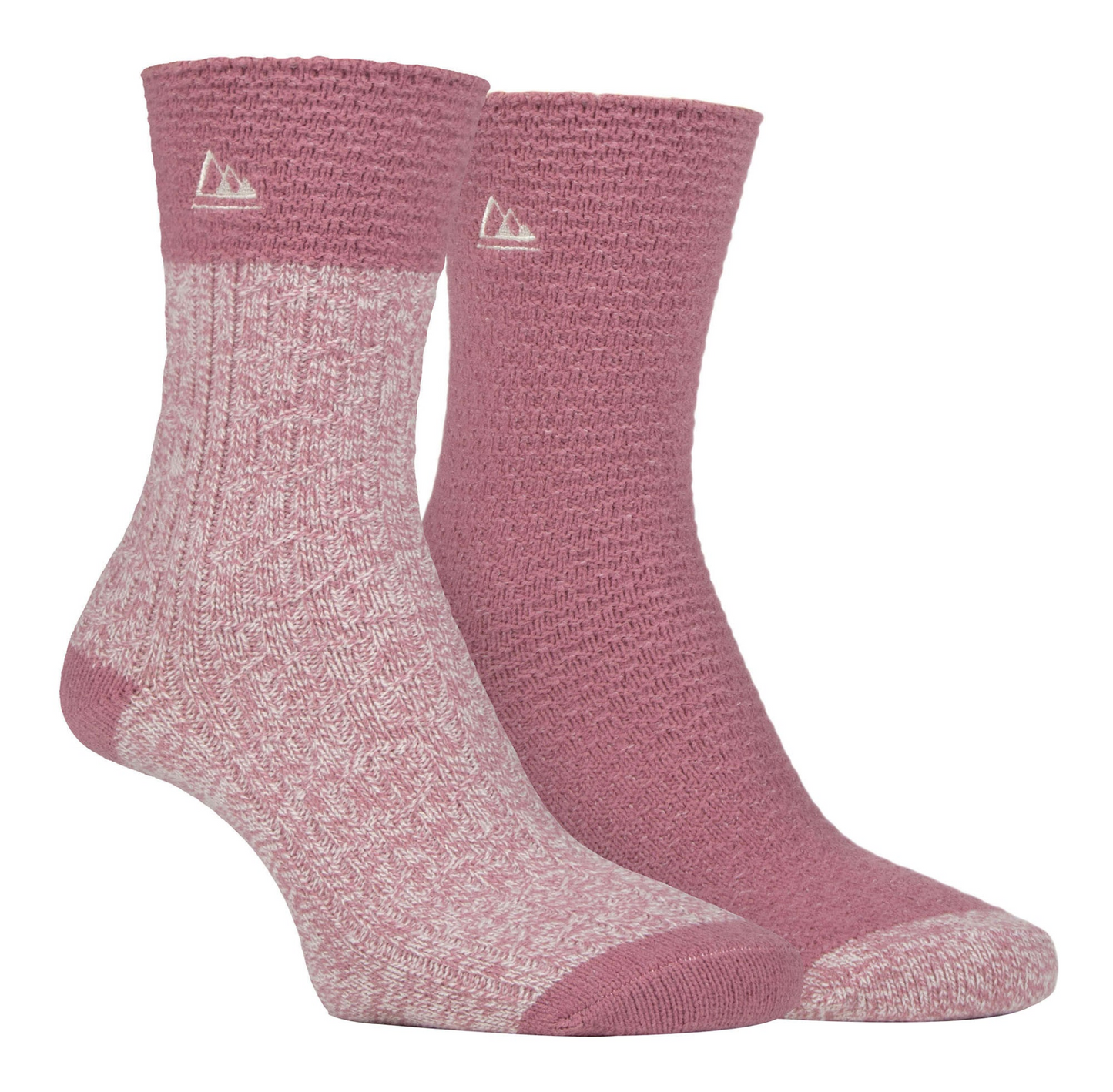 2 Pair Womens Cushioned Boot Socks