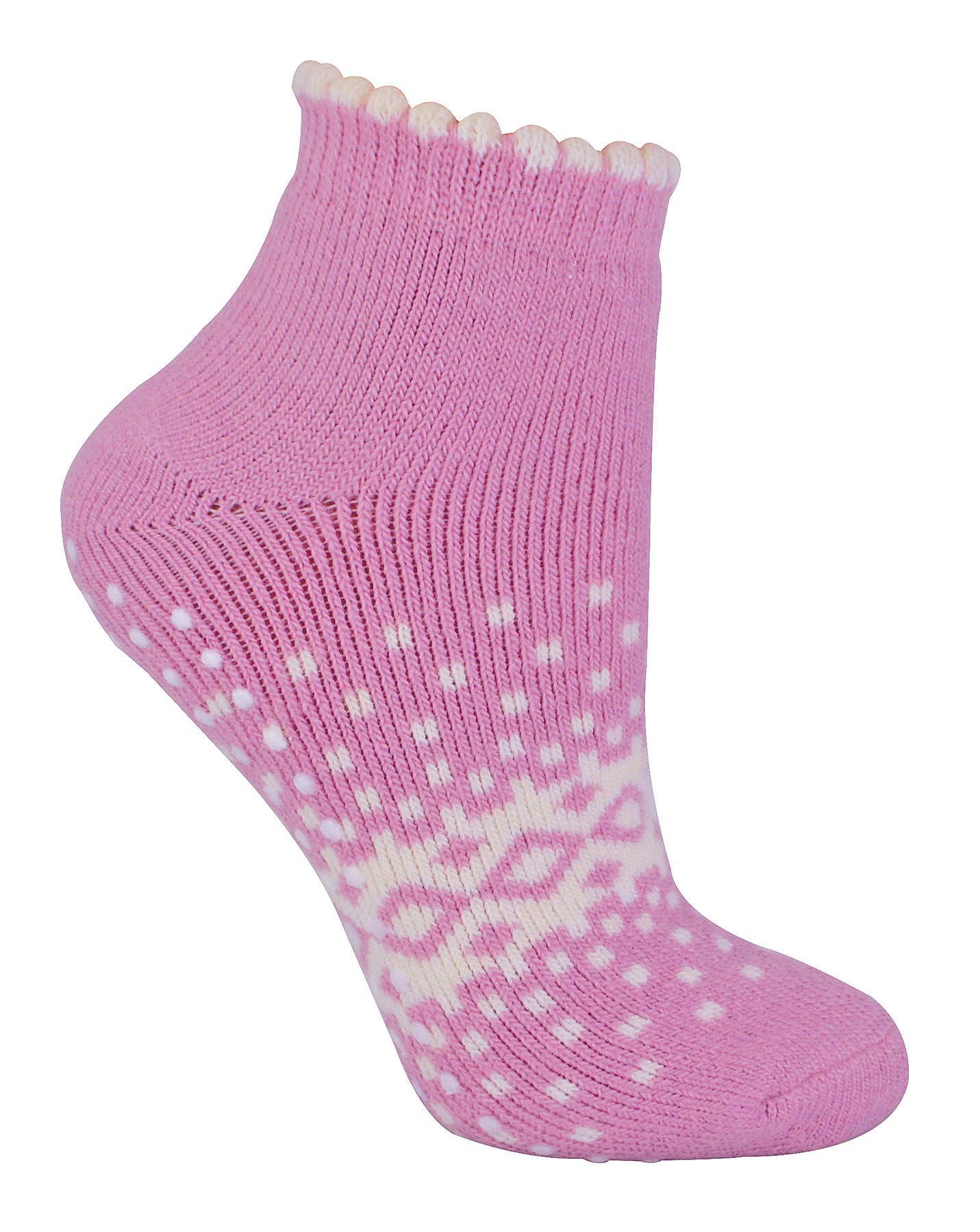 Ladies Thermal Low Cut Wool Non Slip Slipper Socks