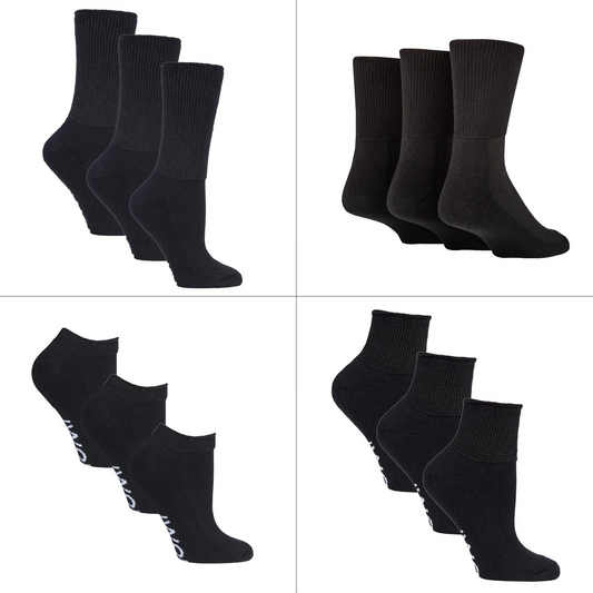 12 Pair Pack Diabetic Socks Bundle Set