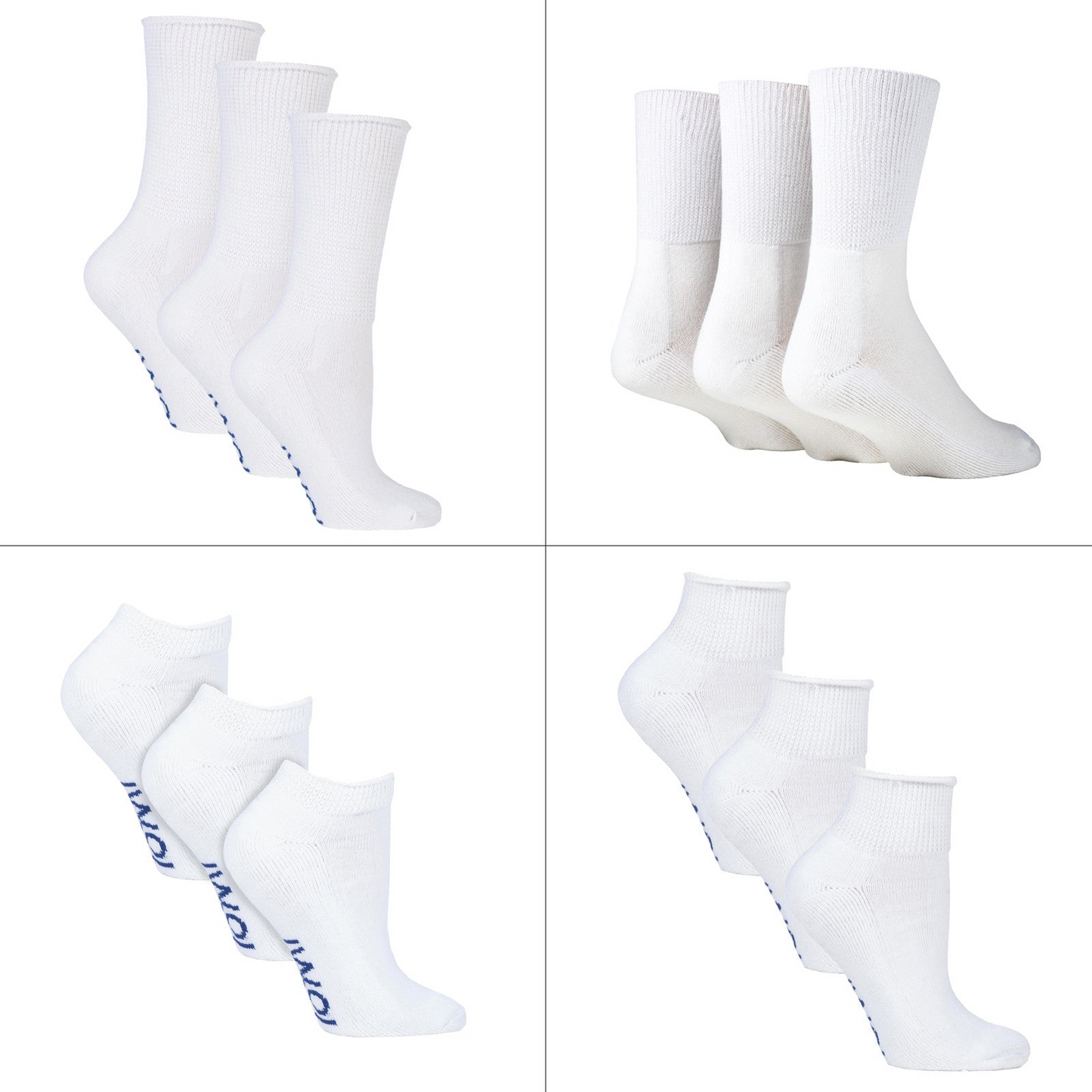 12 Pair Pack Diabetic Socks Bundle Set