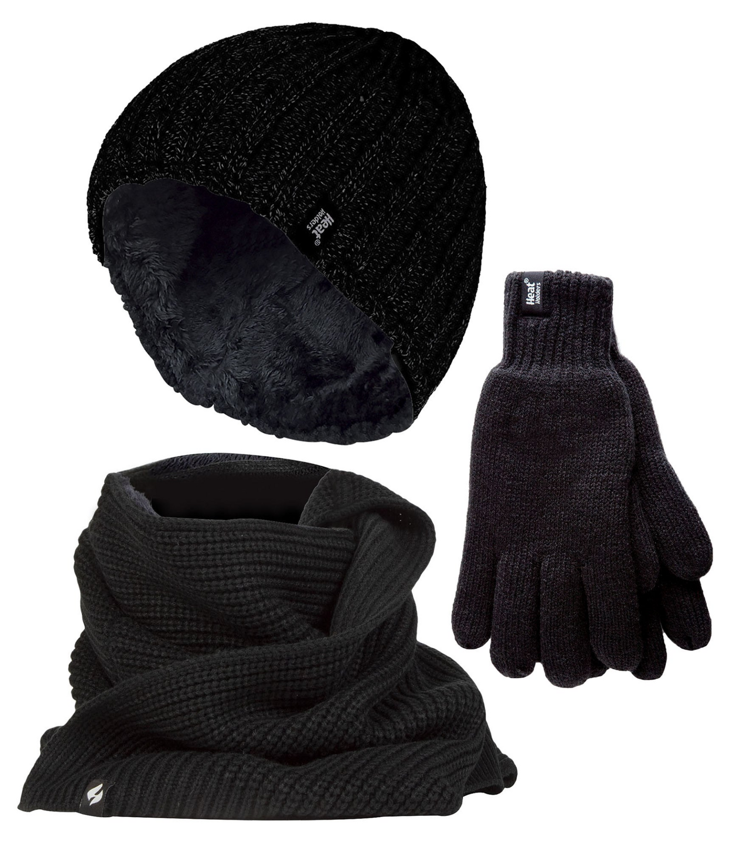 Mens Knitted Hat Gloves & Scarf Set