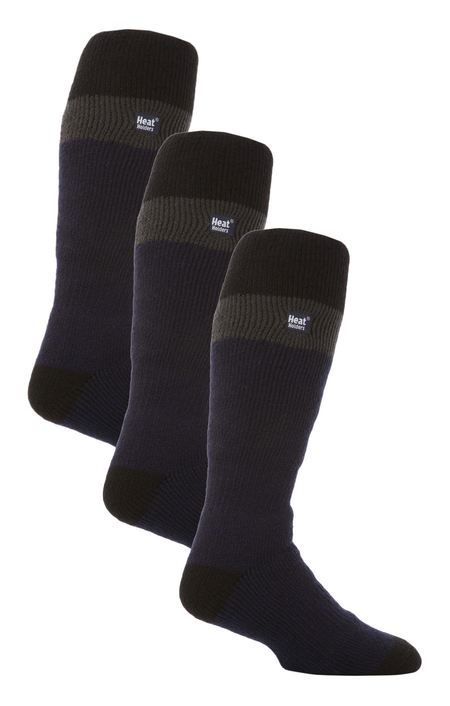 Men's Long Thermal Striped Ski Socks