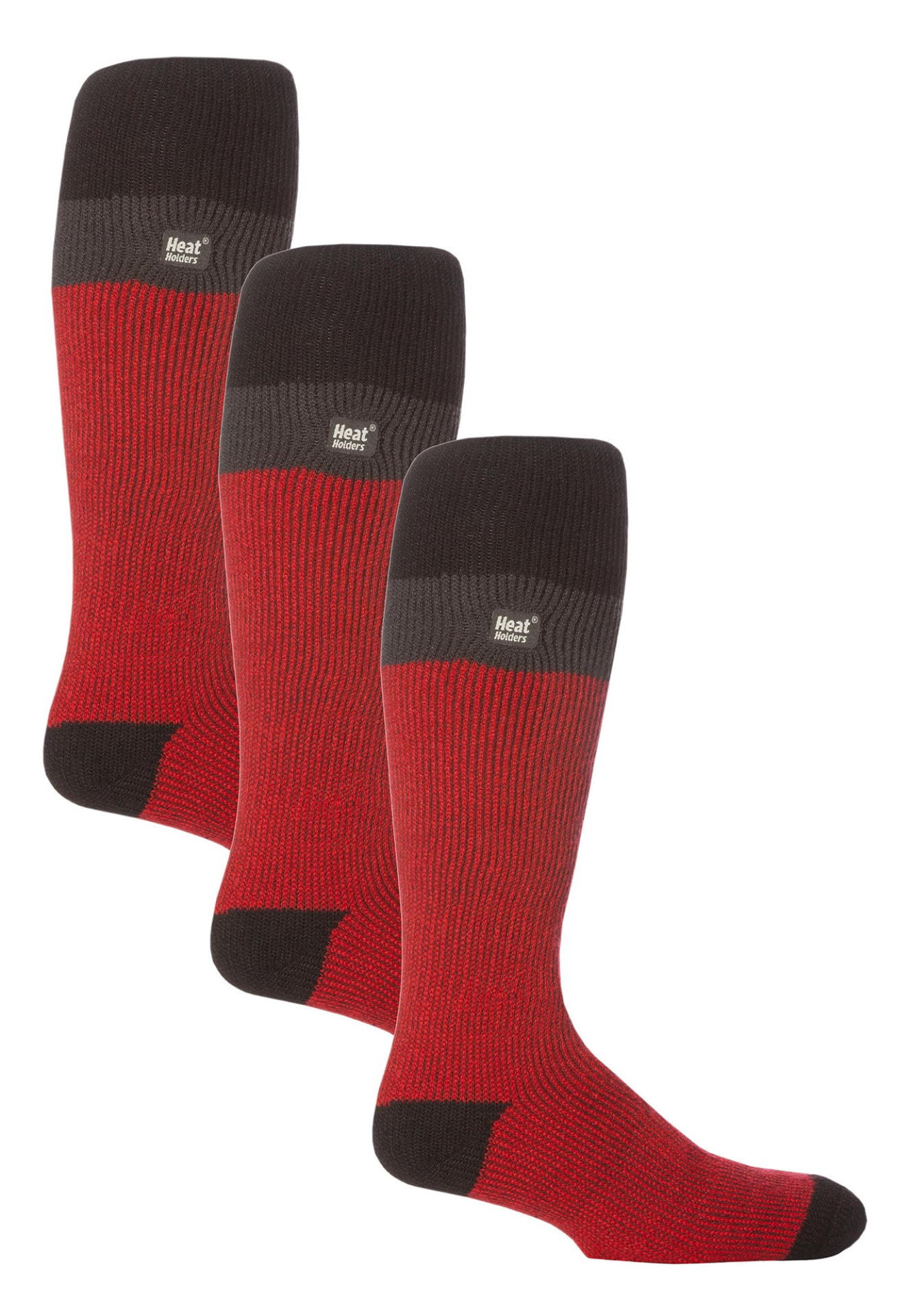 Men's Long Thermal Striped Ski Socks