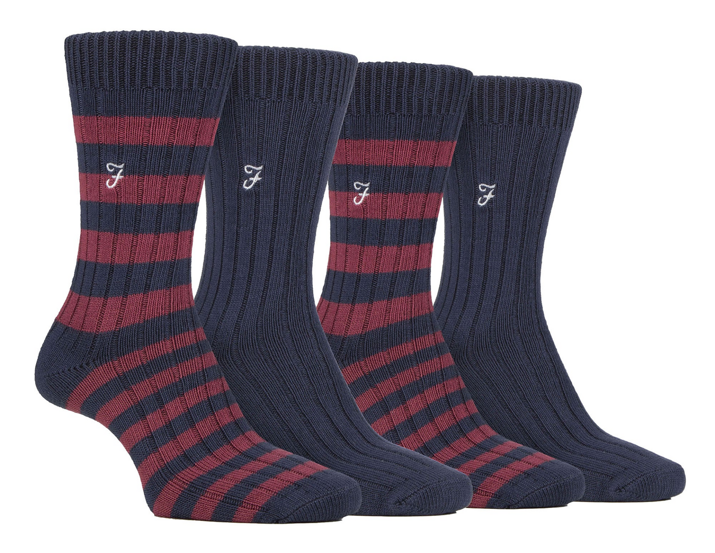 4 PK Bamboo Striped Boot Socks