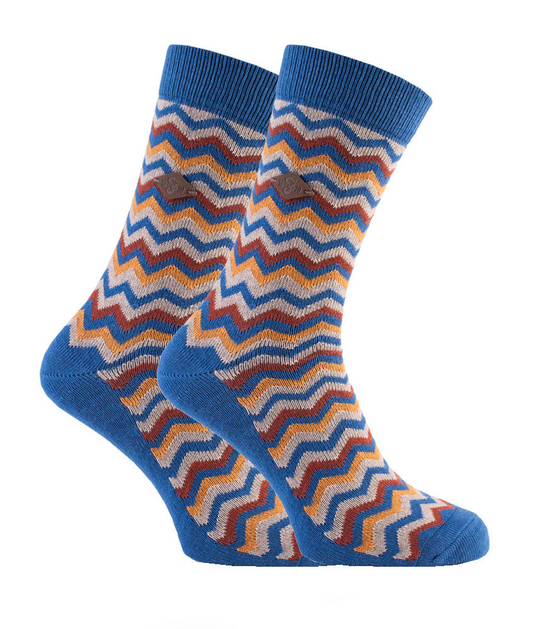 2 Pairs 1920 Patterned Crew Socks for Men