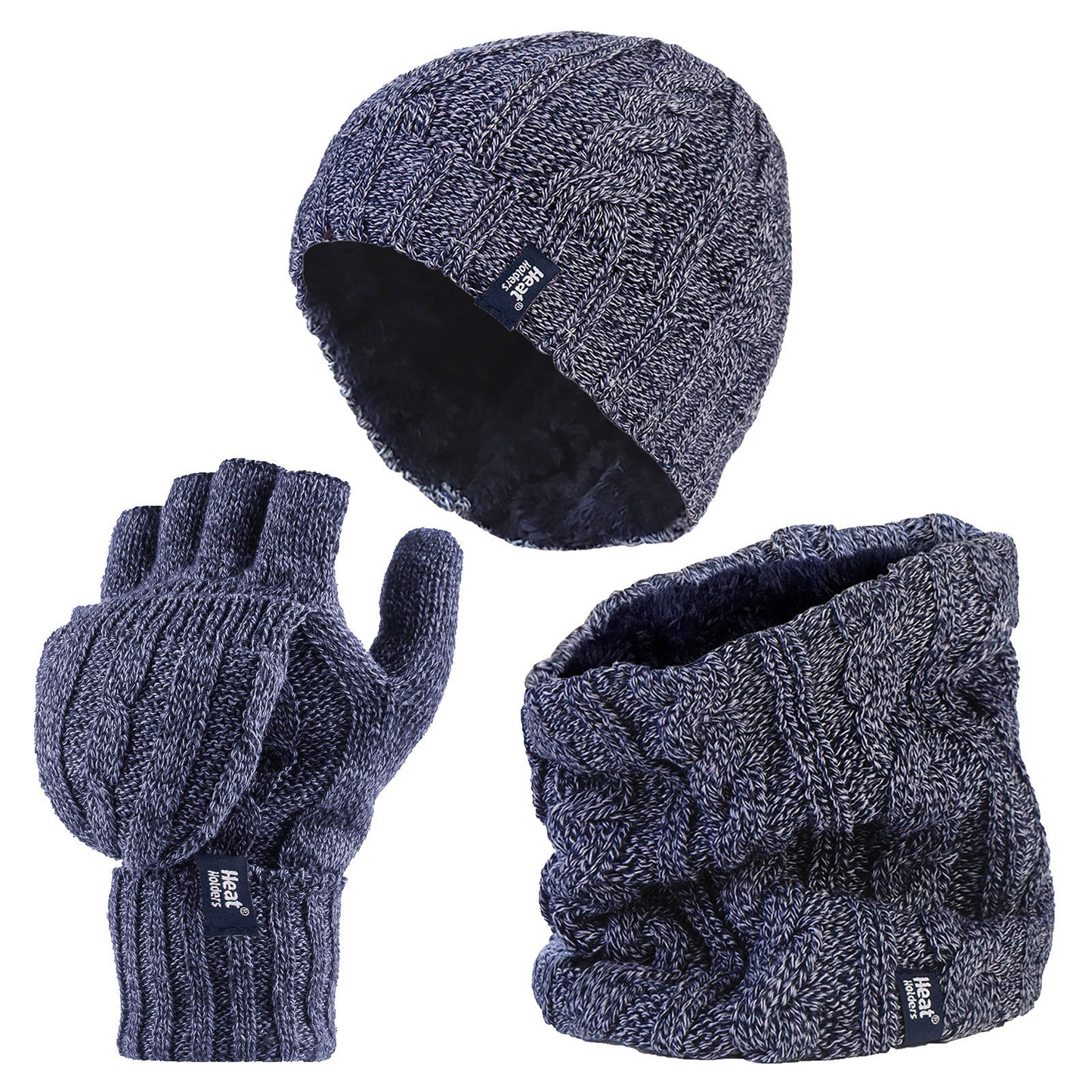 Womens Hat, Neck Warmer Gloves set