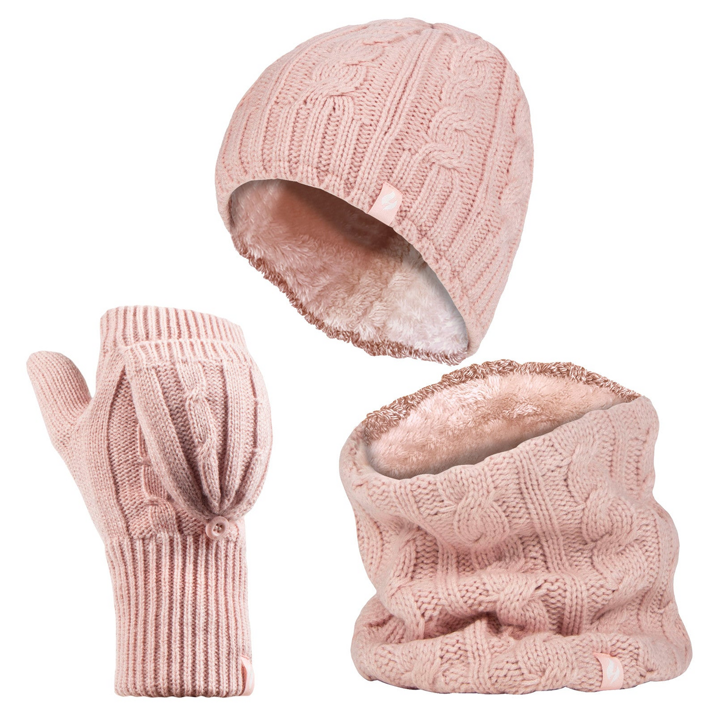 Womens Hat, Neck Warmer Gloves set