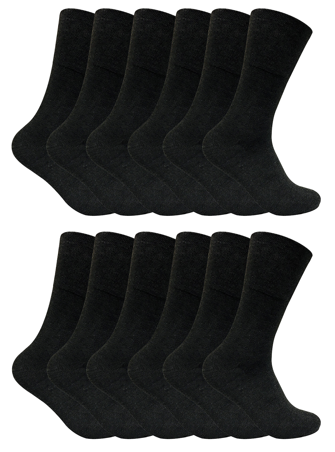 12 Pairs Mens Thermal Non Elastic Diabetic Socks