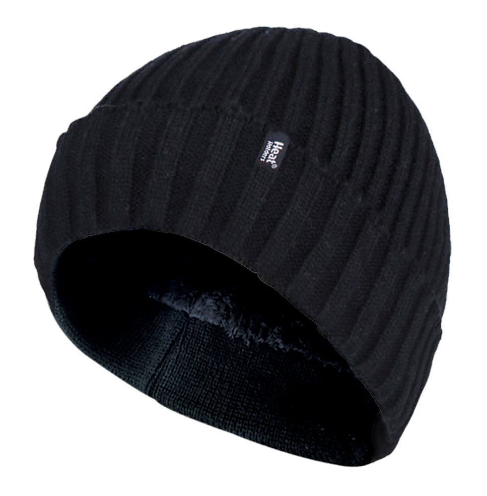 Mens Rib Turn Over Thermal Beanie Hat