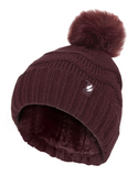 Ladies Winter Fur Pom Pom Beanie Hat