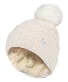 Ladies Winter Fur Pom Pom Beanie Hat