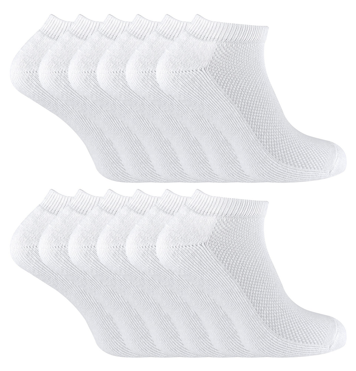 12 Pairs Kids Bamboo Low Cut Trainer Socks