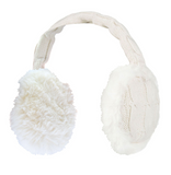Ladies Knit Ear Muffs With Faux Fur
