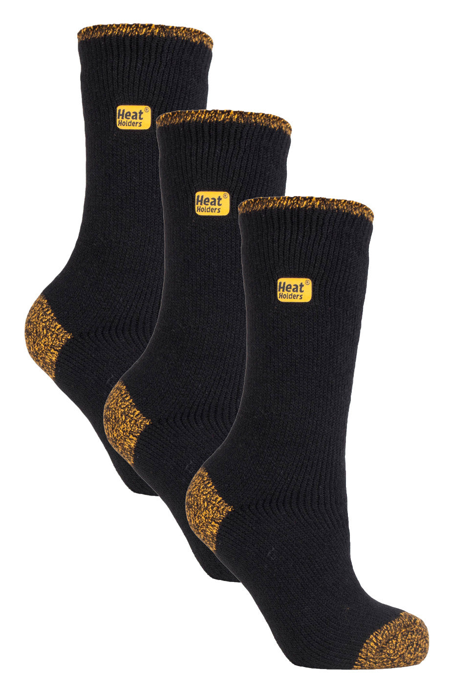 3 Pack Mens Black Winter Work Socks