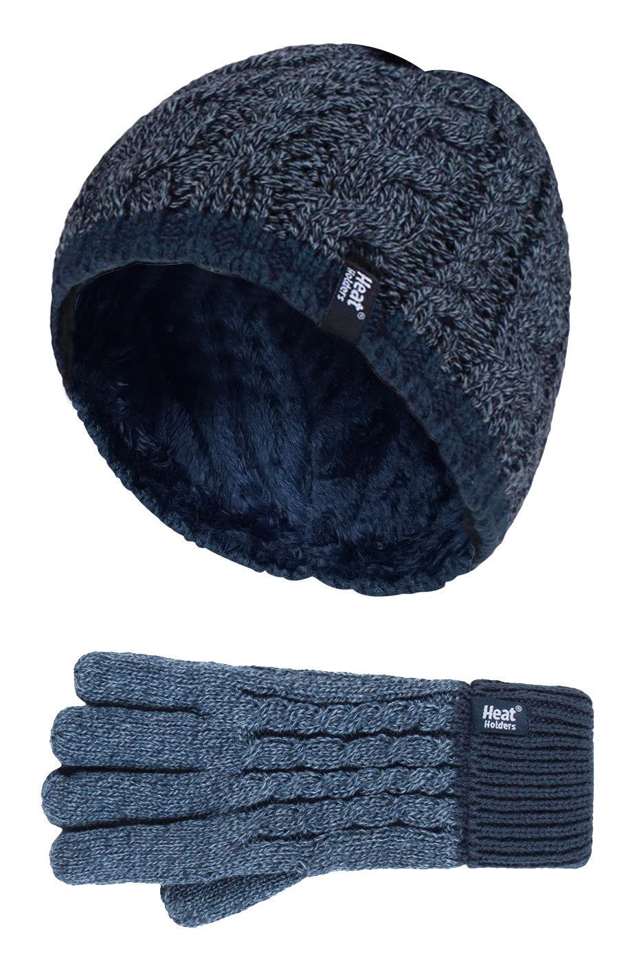 Kids Cable Knit Warm Hat Gloves Set