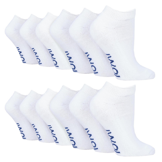 12 Pairs Cushioned Diabetic Trainer Socks