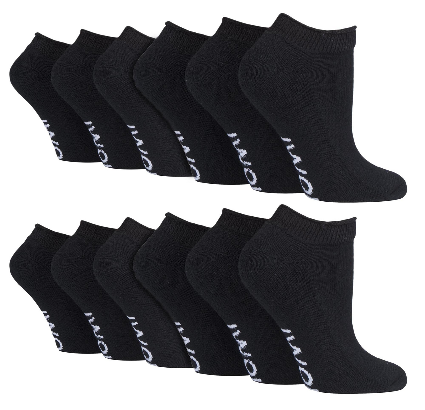 12 Pairs Cushioned Diabetic Trainer Socks