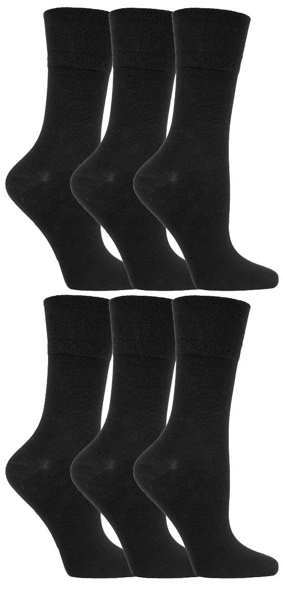 6 Pairs of Ladies Diabetic Sock