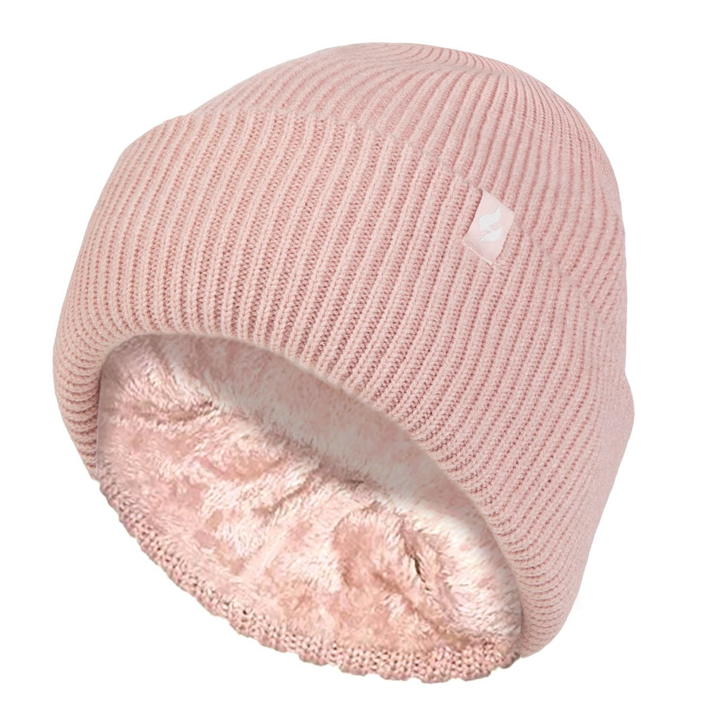 Ladies Lined Ribbed Turnover Hat