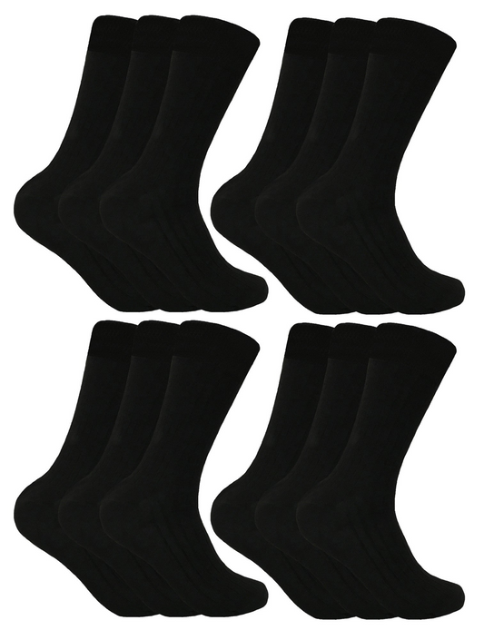 12 Pairs Mens Wool Boot Socks