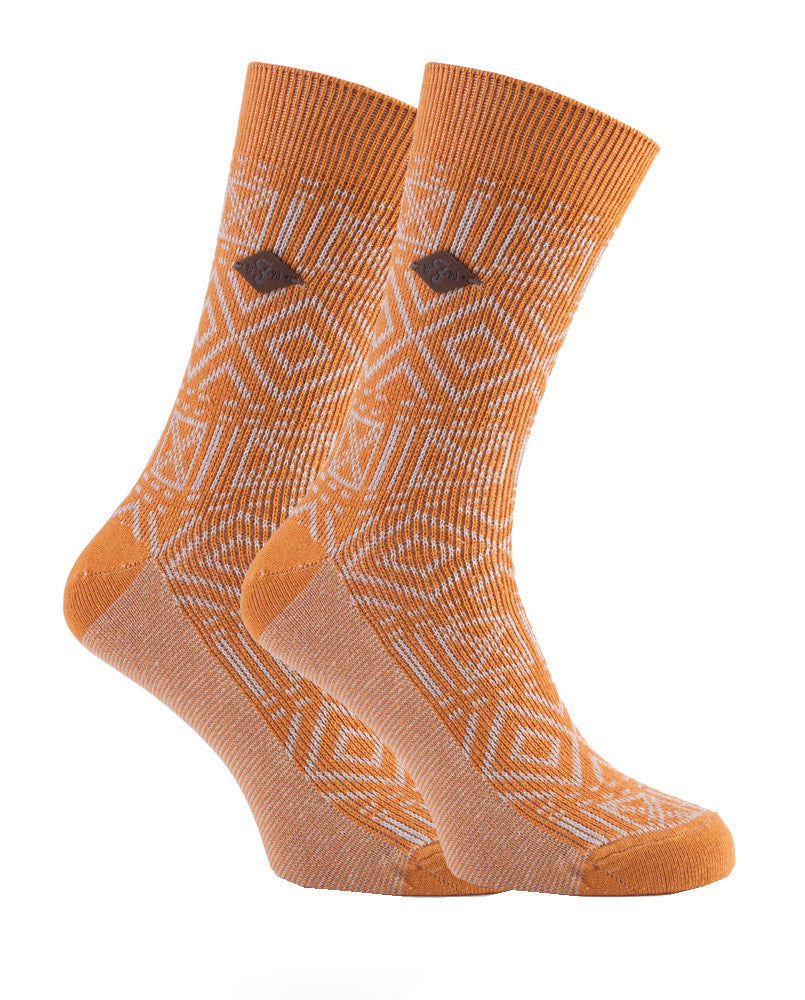 2 Pack Mens Aztec Patterned Dress Sock