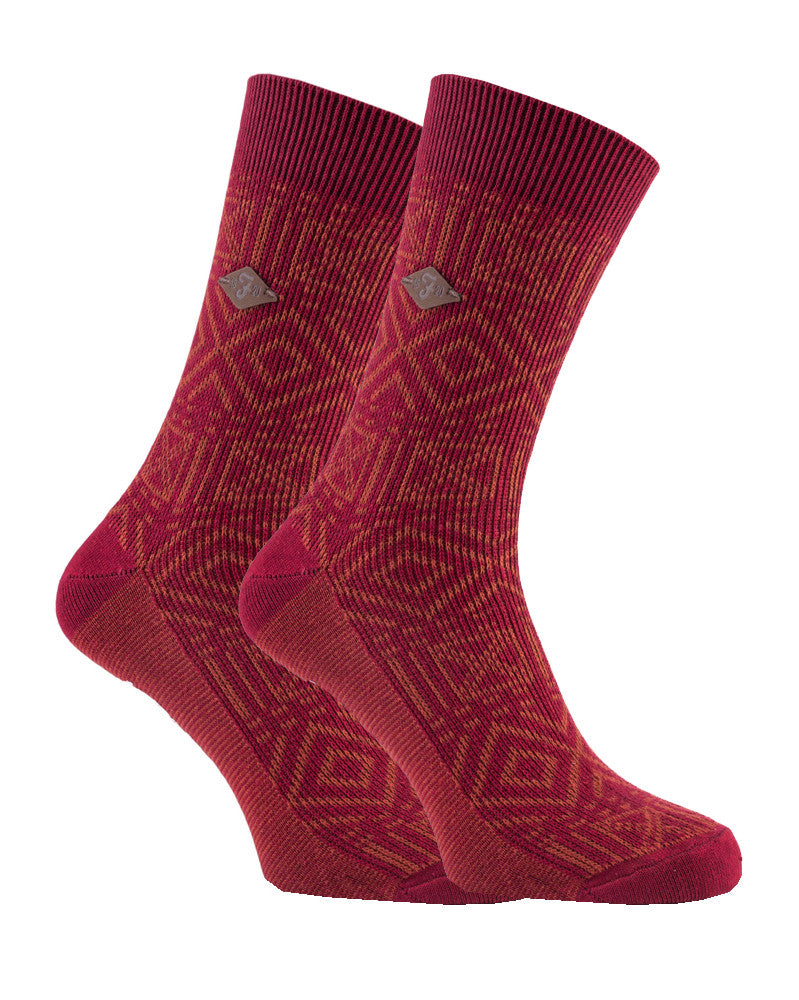 2 Pack Mens Aztec Patterned Dress Sock