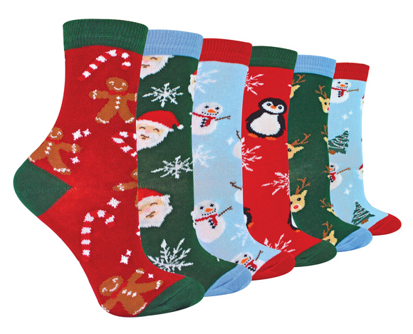Kids Novelty Christmas Socks with Fun Patterns