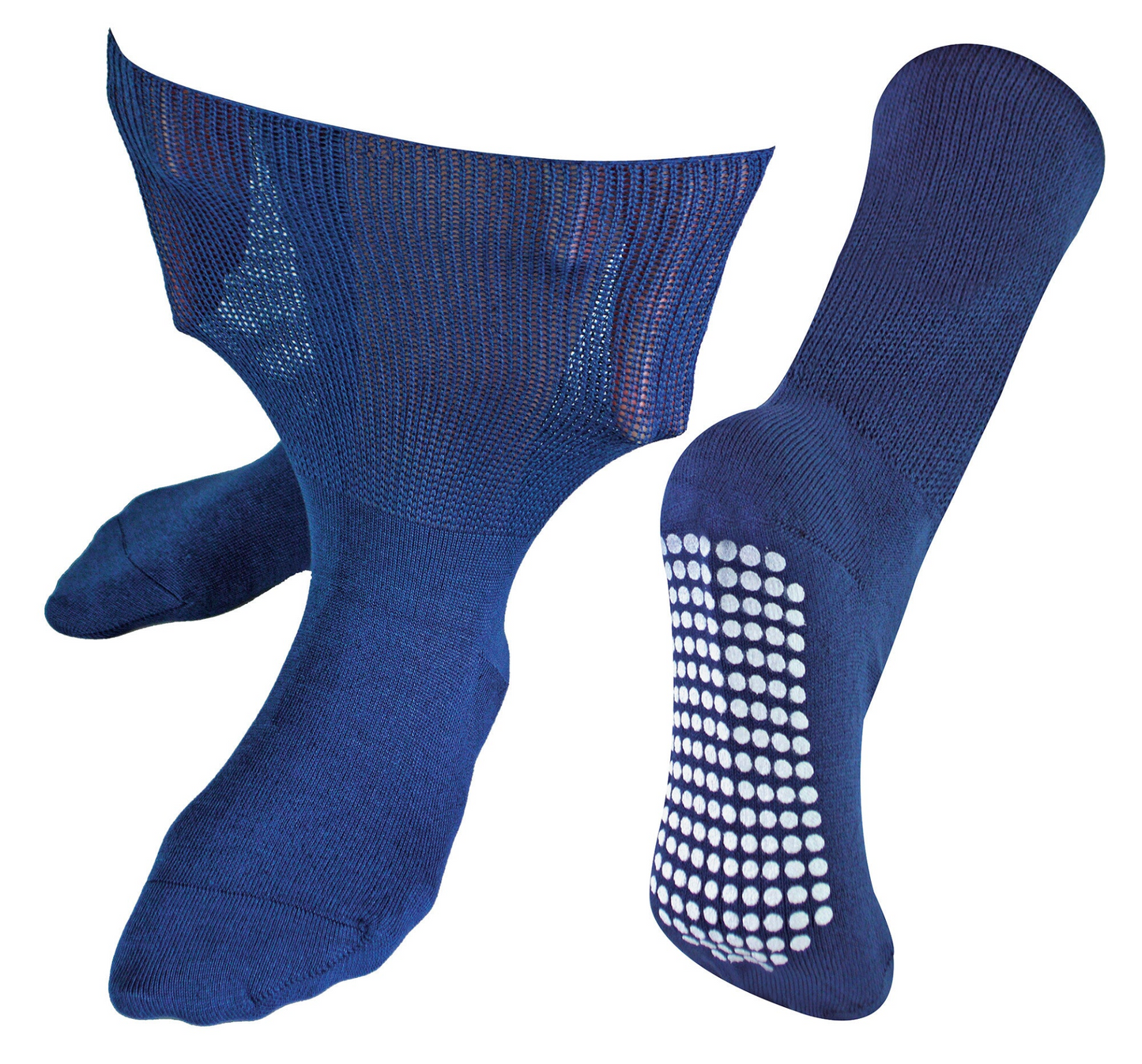 Extra Wide Oedema Socks with Grips