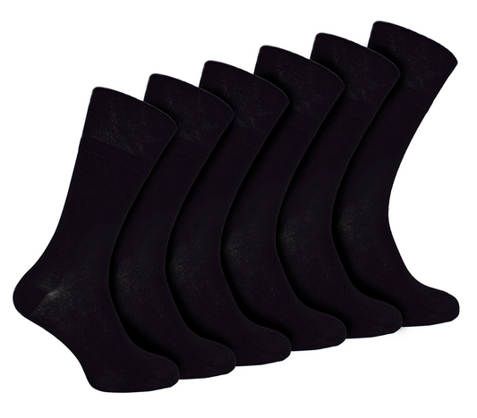 6 Pack Mens Diabetic Seamless Bamboo Socks