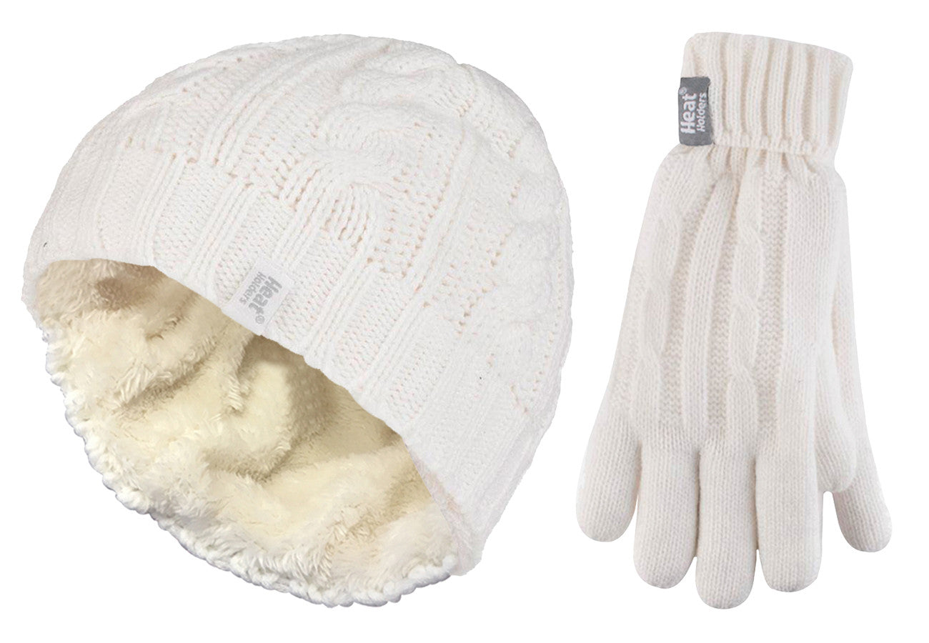 Ladies Hat & Gloves Set for Winter