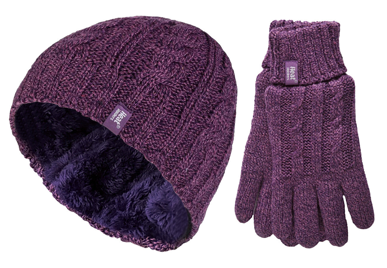 Ladies Hat & Gloves Set for Winter