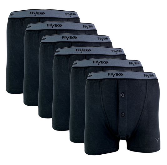 6 Pack Mens Fairtrade Cotton Boxers Shorts