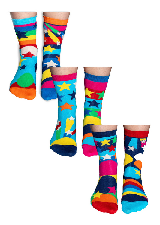 6 Pack Kids Happy Birthday Soft Novelty Odd Socks