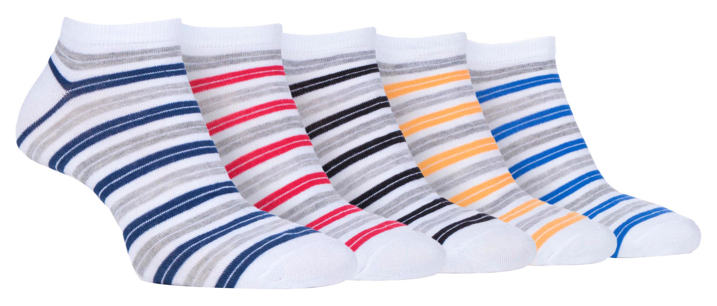 5 Pairs Mens Breathable Bamboo Low Cut Socks