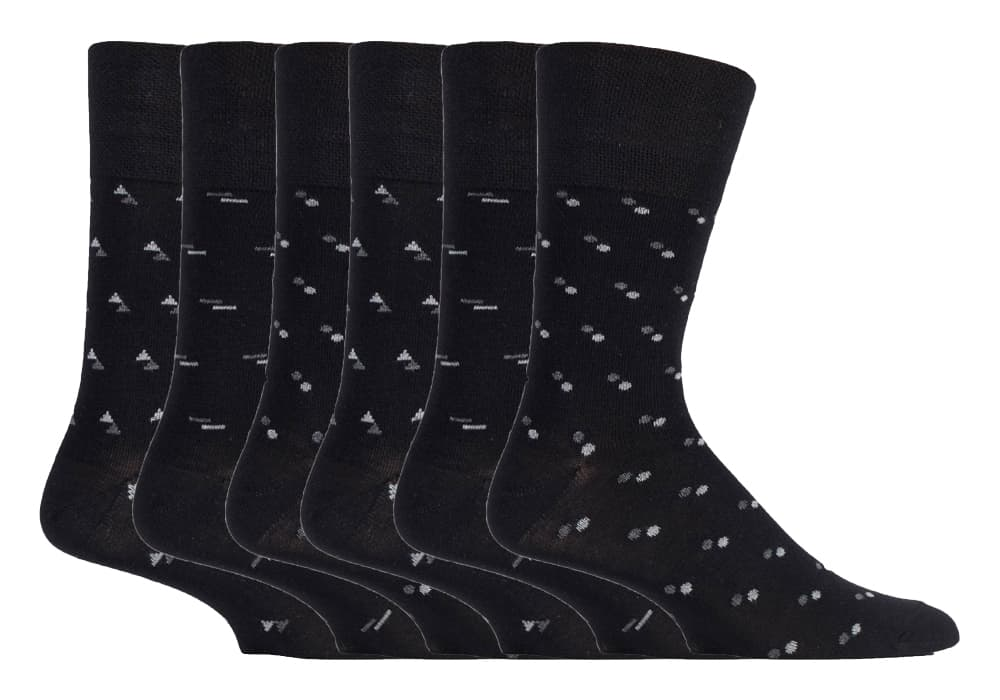 6 Pairs Mens Non Elastic Loose Top Bamboo Socks