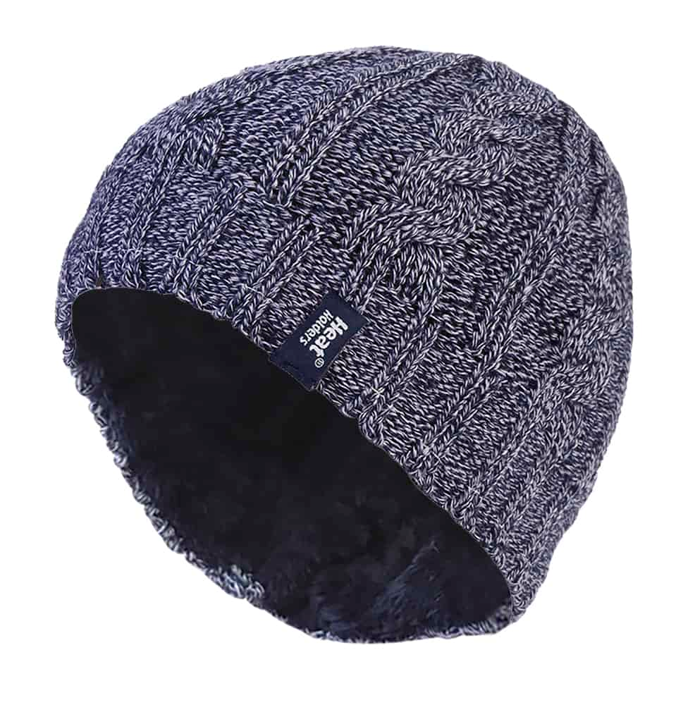 Ladies Cable Knit Thermal Fleece Lined Winter Hat