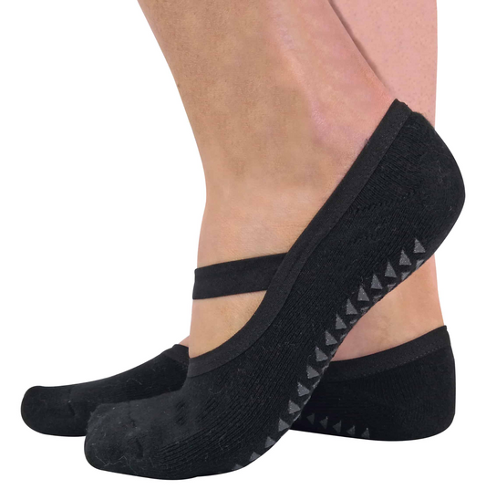 2 Pairs Ladies Non Slip Yoga Socks with Strap