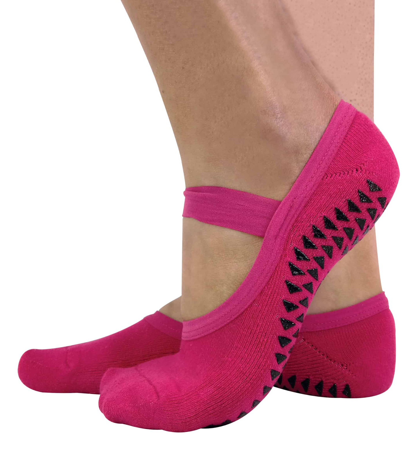 2 Pairs Ladies Non Slip Yoga Socks with Strap