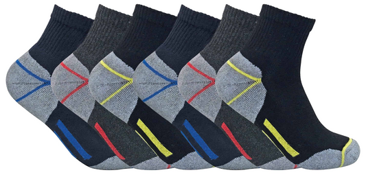 6 Pairs Mens Low Cut Ultimate Work Socks