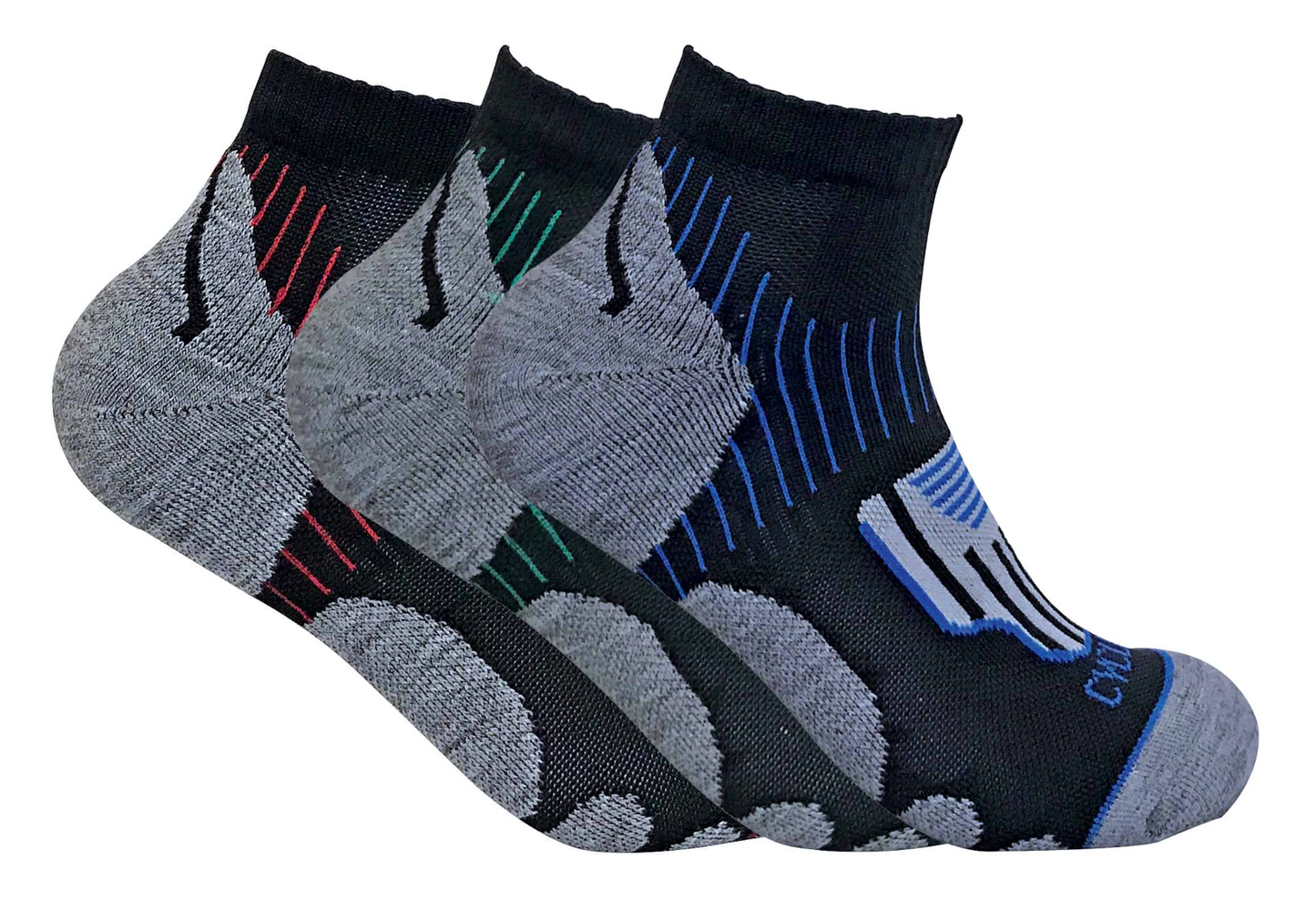 3 Pairs Mens Anti Blister Ankle Cycling Socks