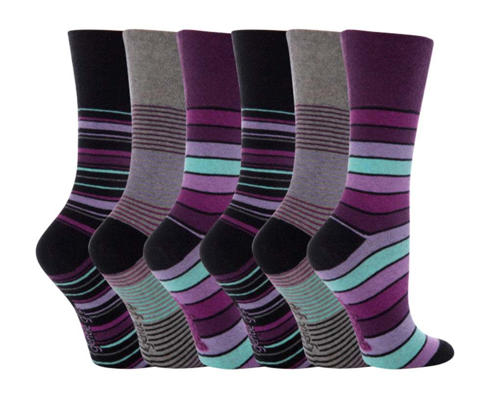 6 Pairs Ladies Non Elastic Socks 4-8 UK