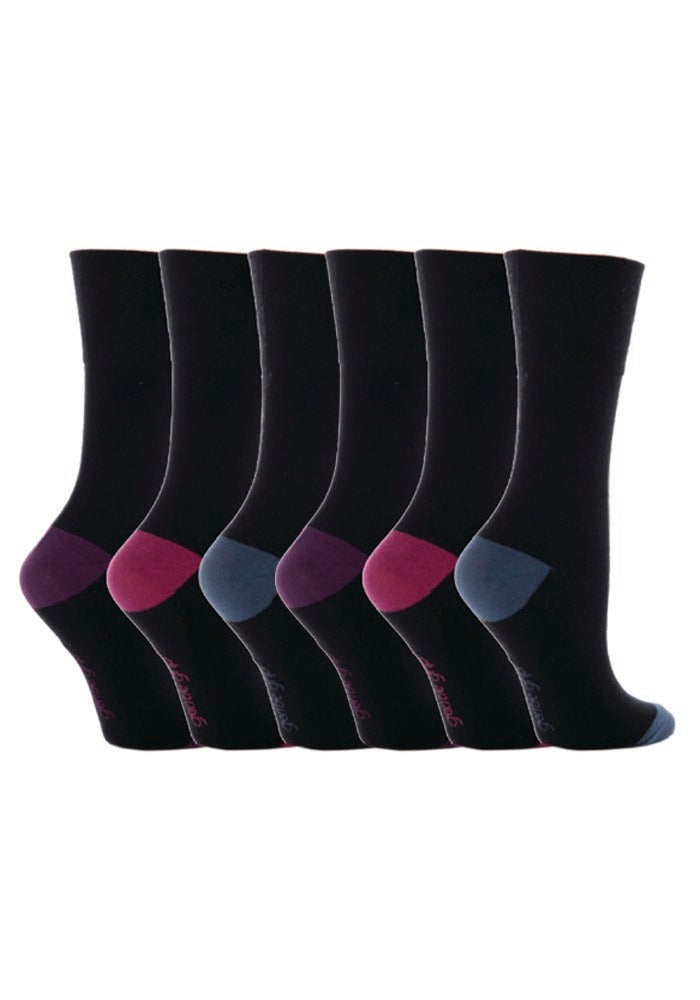 6 Pairs Ladies Non Elastic Socks 4-8 UK