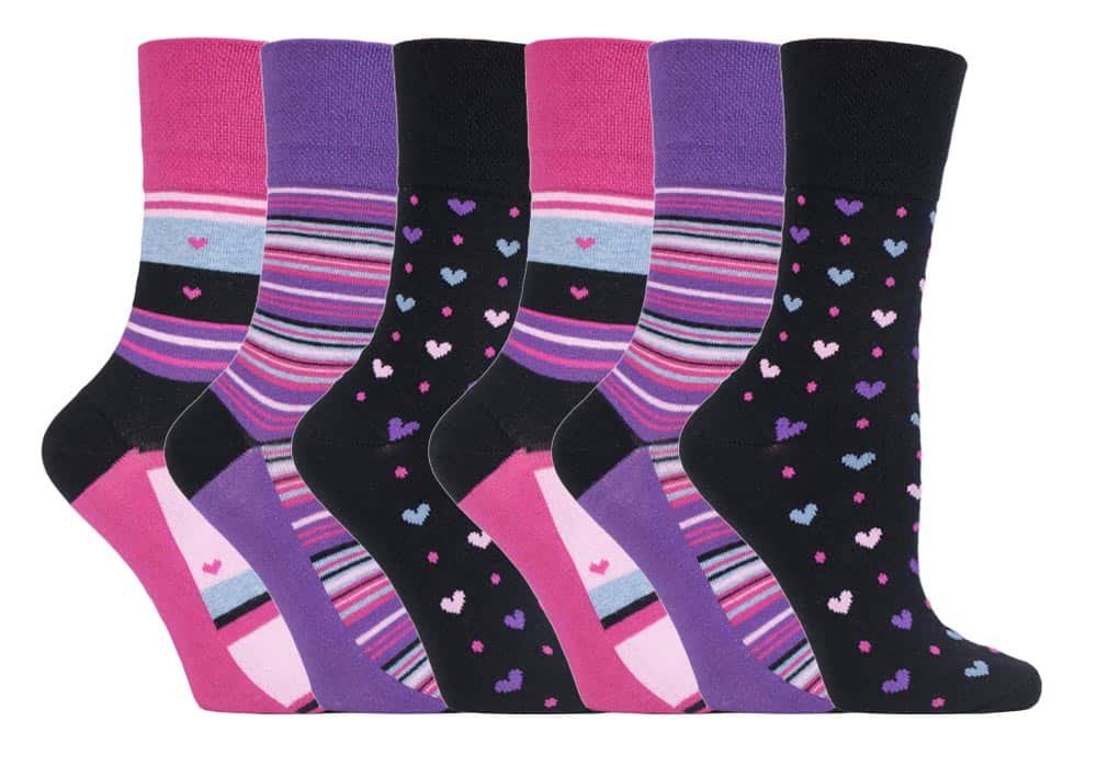 6 Pairs Ladies Non Elastic Socks 4-8 UK