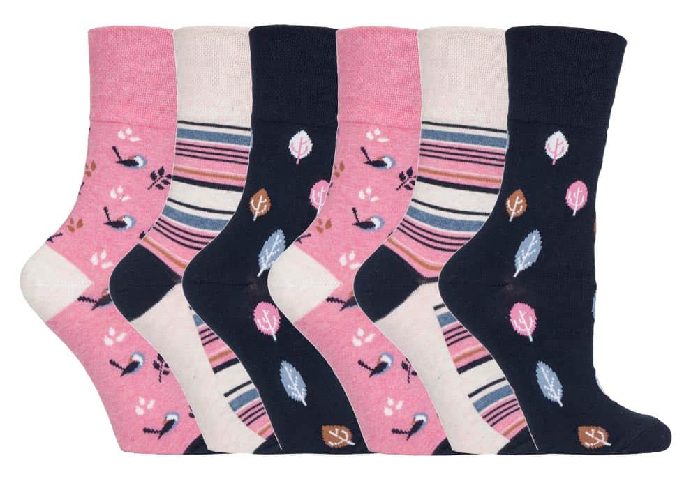 6 Pairs Ladies Non Elastic Socks 4-8 UK