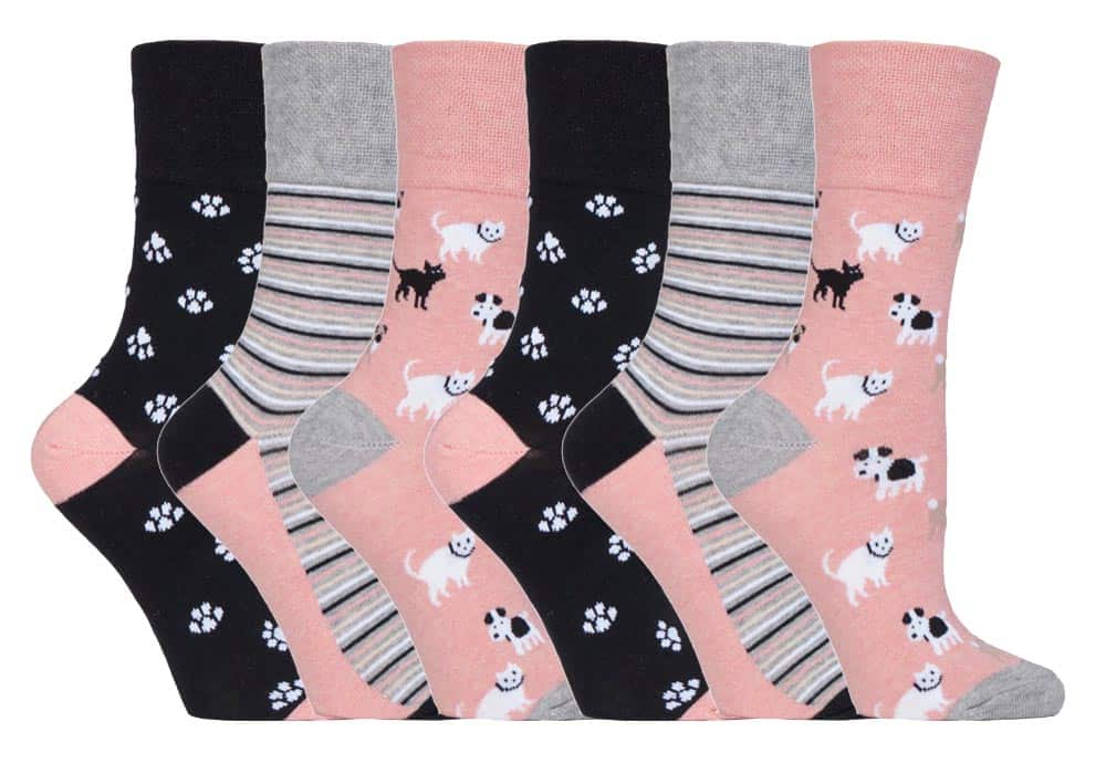 6 Pairs Ladies Non Elastic Socks 4-8 UK