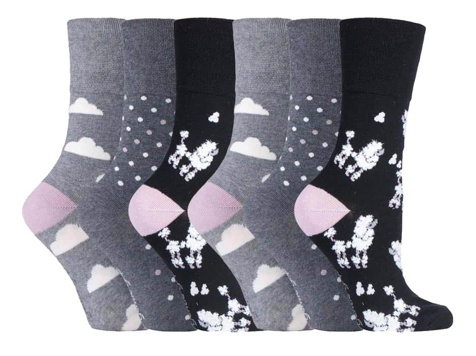 6 Pairs Ladies Non Elastic Socks 4-8 UK