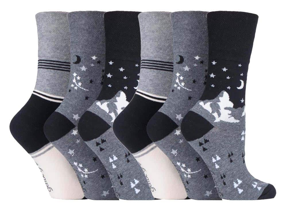 6 Pairs Ladies Non Elastic Socks 4-8 UK