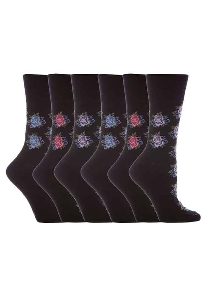 6 Pairs Ladies Non Elastic Socks 4-8 UK